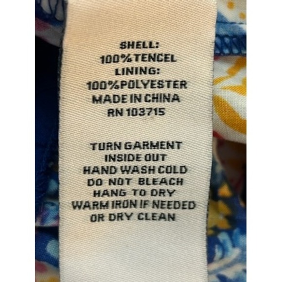 NWT Nanette Lepore Floral Ruffle Sleeve Blouse Top Blue Size Medium - Picture 6 of 6